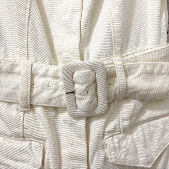 & Other Stories White / Cream Denim Mini Dress - Picture 6 of 10